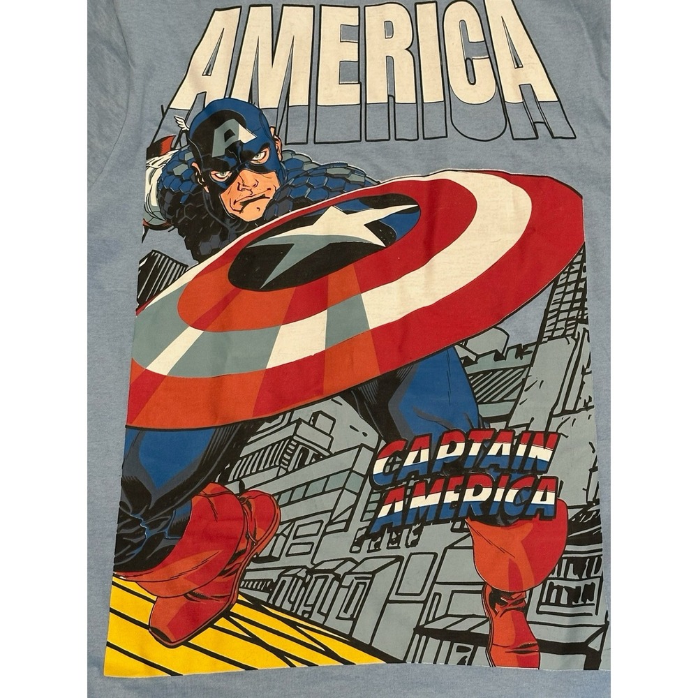Marvel Captain America Graphic T-Shirt Men's Large Superhero Comic Book - Picture 3 of 7